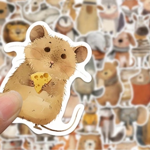 20 Whimsical Animal Cartoon-Style Stickers. Mixed Lot. - Picture 6 of 10